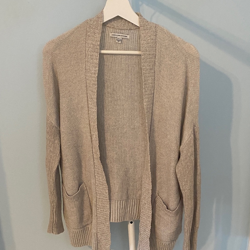 Beige Sweater Cardigan